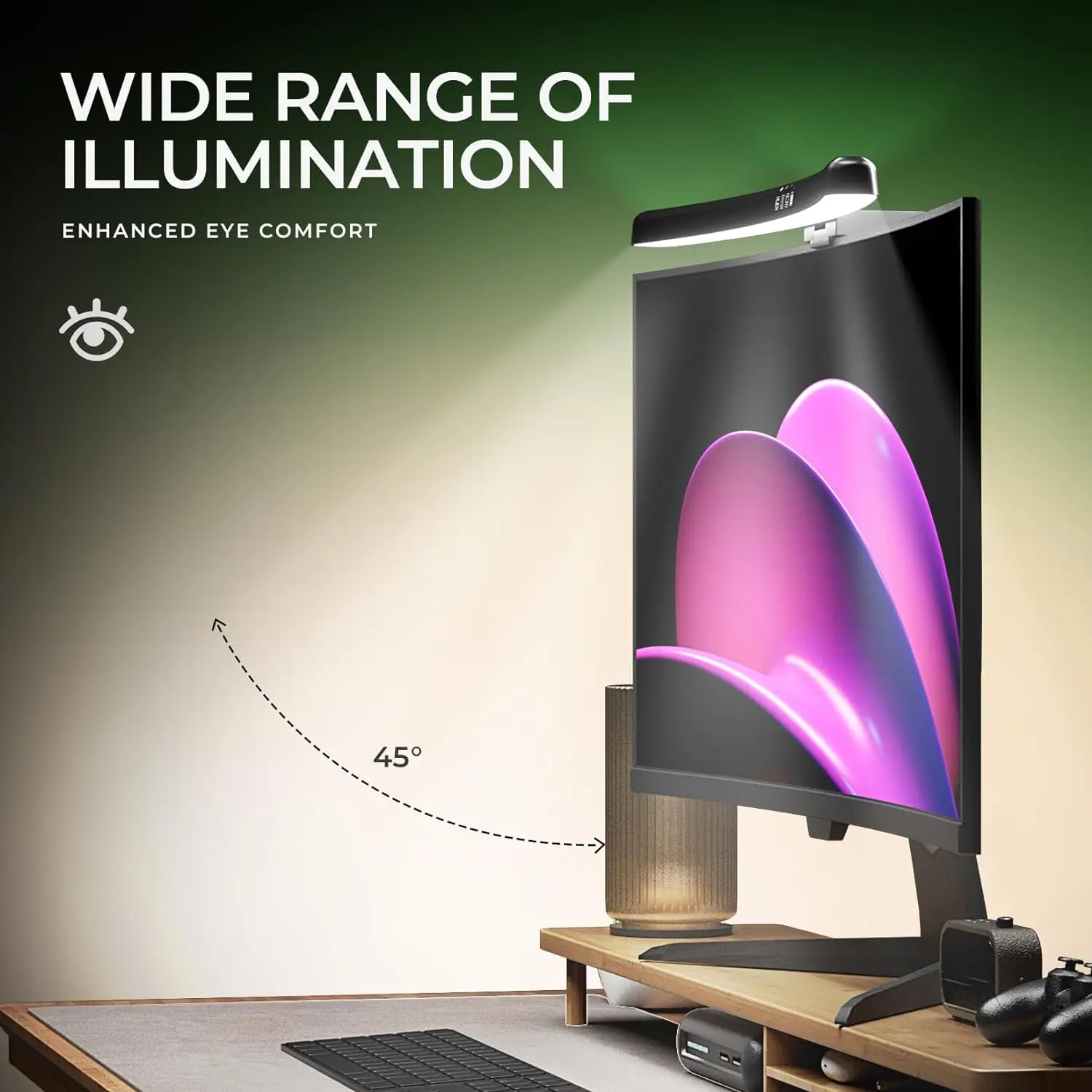 Monitor Light Bar Curved with  - Gaming Monitor Curved ulasan dan harga