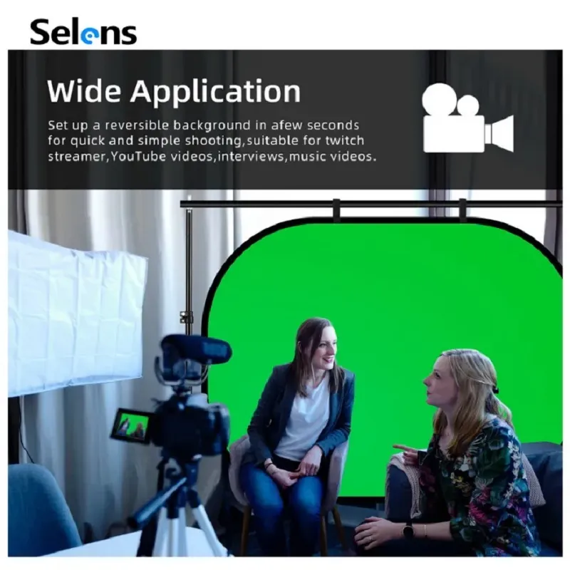 Selens 100x150cm Green Screen  - Green Screen Collapsible ulasan dan harga