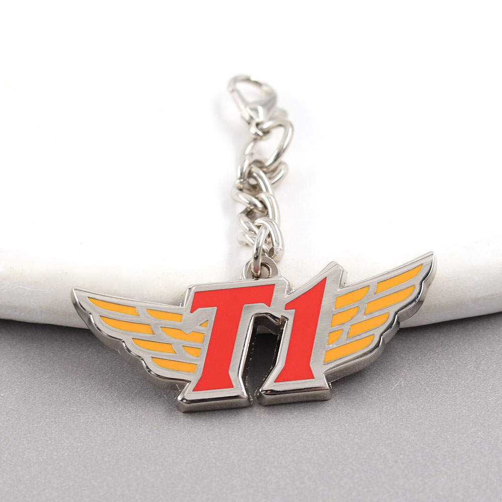 T1 Team Logo Metal Keychain En - Esports Gaming Logo ulasan dan harga