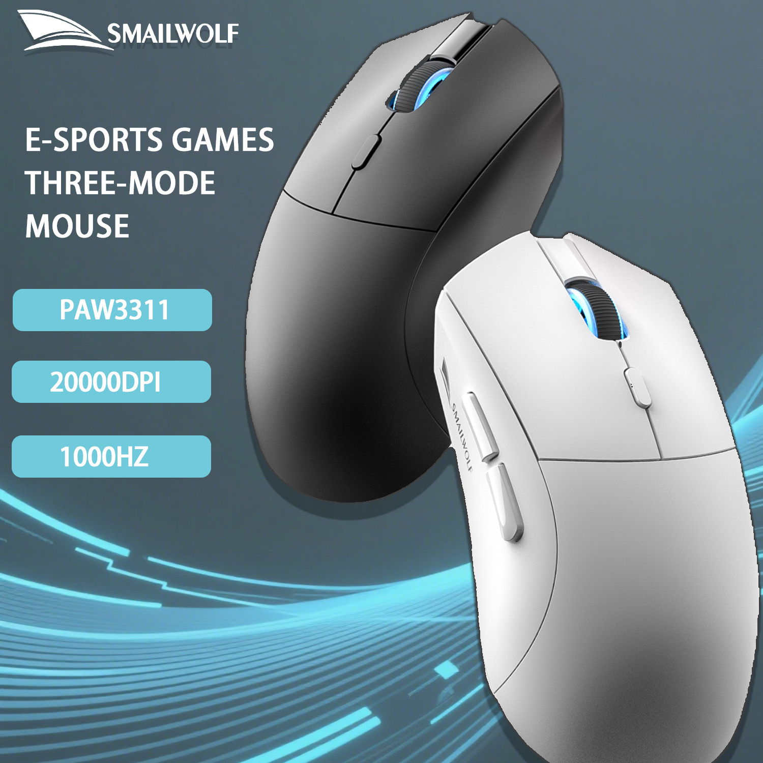 SMAILWOLF RS7 Bluetooth wirele - Esports Gaming Mouse Wireless ulasan dan harga
