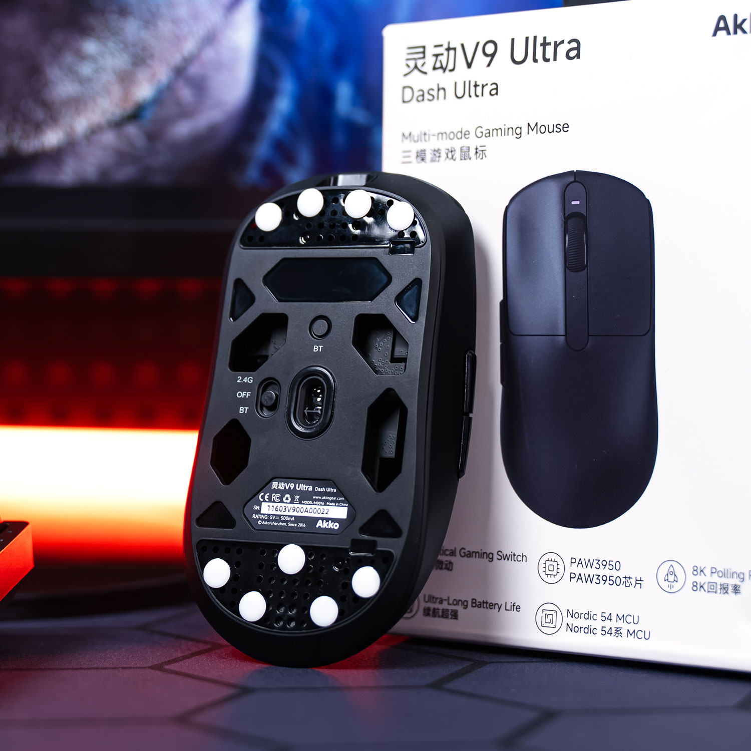 Akko Dash V9 Wireless Mouse PA - Esports Gaming Mouse Wireless ulasan dan harga