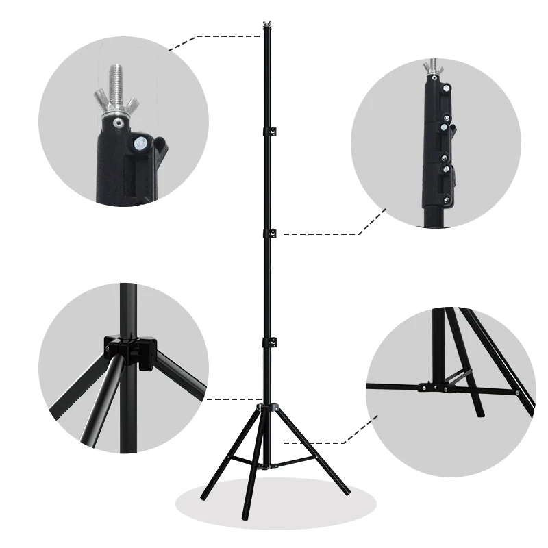 T-Shape Backdrop Stand Kit wit - Green Screen Collapsible ulasan dan harga