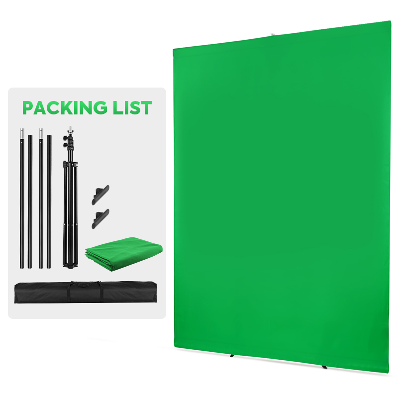 Stand Kit With Green Screen Ba - Green Screen Collapsible ulasan dan harga