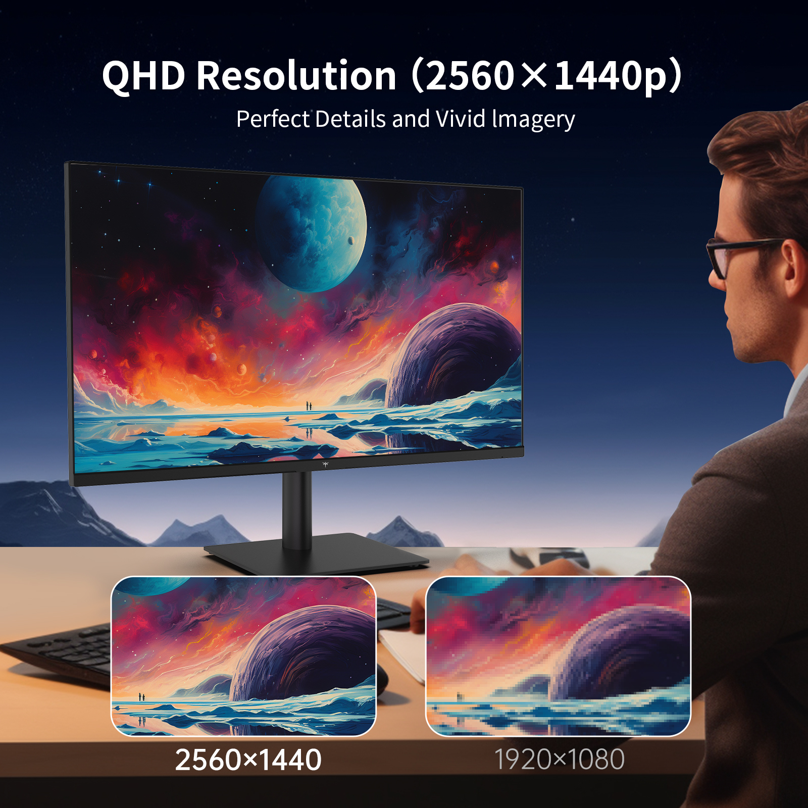 KTC 27 Inch QHD(2560 * 1440) 1 - Gaming Monitor Curved ulasan dan harga