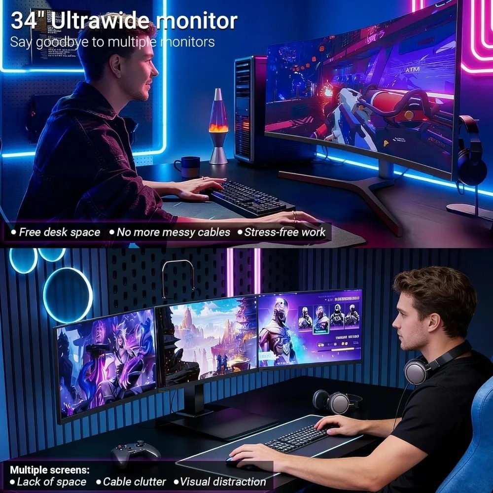 Garden 34 Inch Curved Gaming M - Gaming Monitor Curved ulasan dan harga