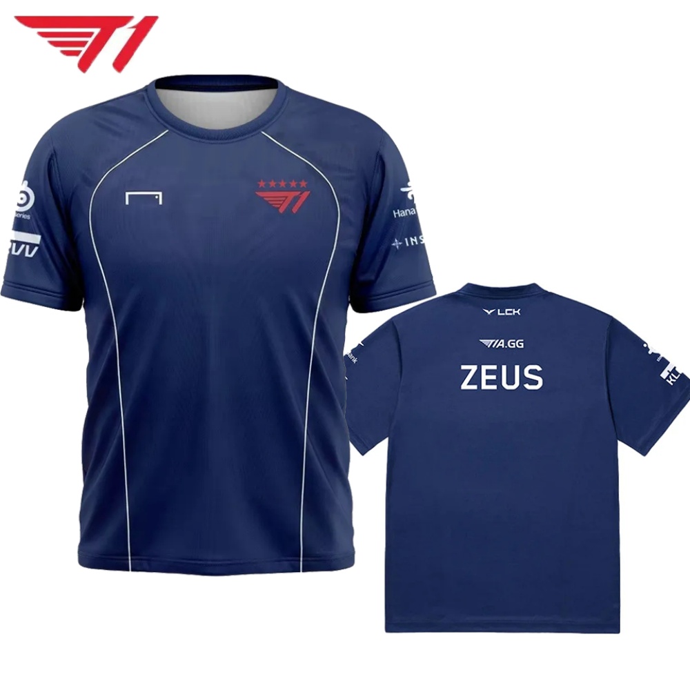 T1 Esports Jersey – Navy Blue  - Esports Gaming Logo ulasan dan harga