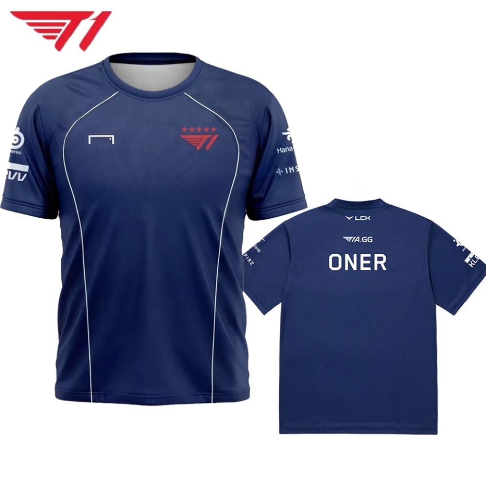 T1 Esports Jersey – Navy Blue  - Esports Gaming Logo ulasan dan harga