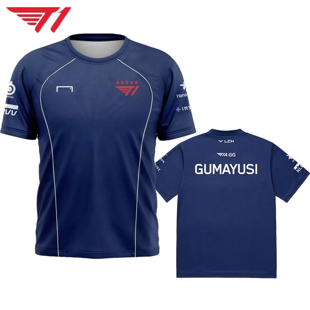 T1 Esports Jersey – Navy Blue  - Esports Gaming Logo ulasan dan harga