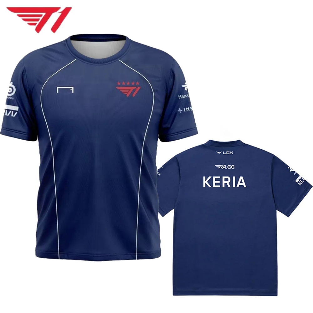 T1 Esports Jersey – Navy Blue  - Esports Gaming Logo ulasan dan harga