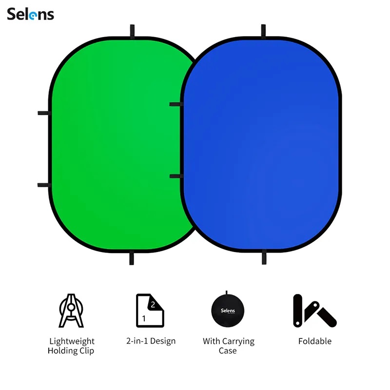 Selens Green Screen Photo Back - Green Screen Collapsible ulasan dan harga