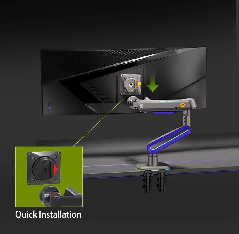 ERGONOMIC Gaming Monitor Arm f - Gaming Monitor Curved ulasan dan harga