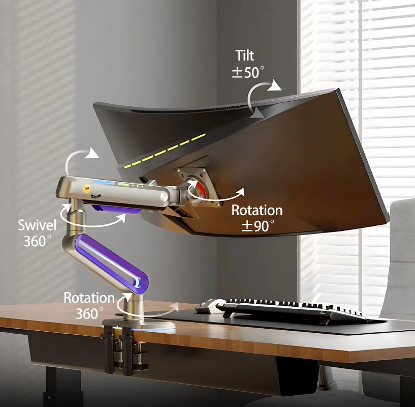 ERGONOMIC Gaming Monitor Arm f - Gaming Monitor Curved ulasan dan harga