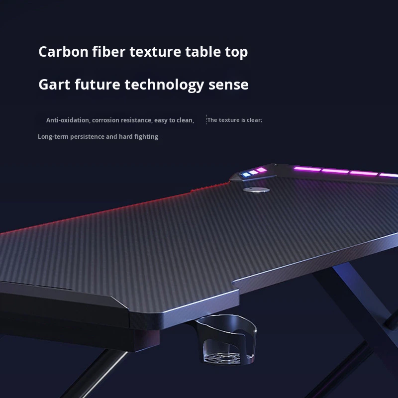 / Carbon Fiber Texture Table T - Esports Gaming Table ulasan dan harga