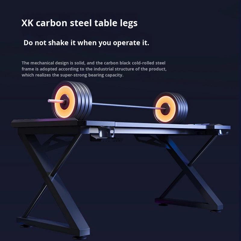 / Carbon Fiber Texture Table T - Esports Gaming Table ulasan dan harga