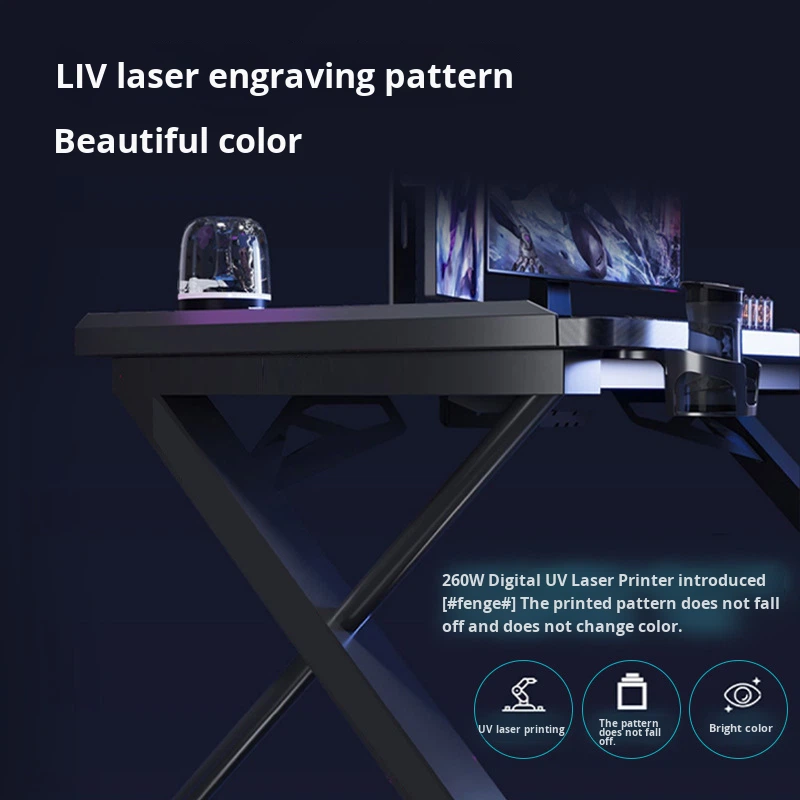 / Carbon Fiber Texture Table T - Esports Gaming Table ulasan dan harga