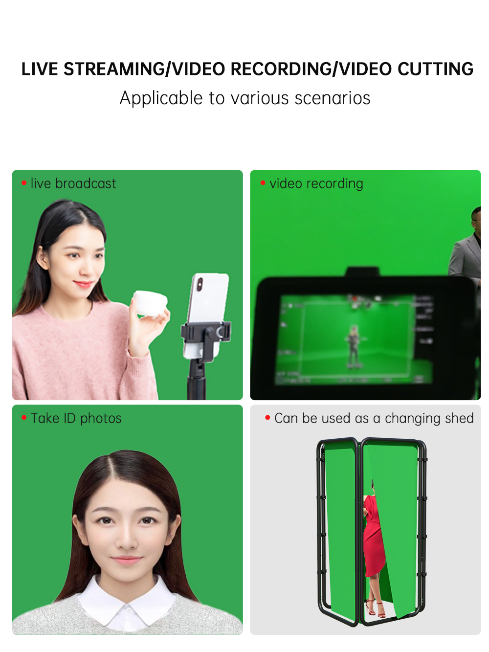 SH 240x400cm Background Stand  - Green Screen Collapsible ulasan dan harga