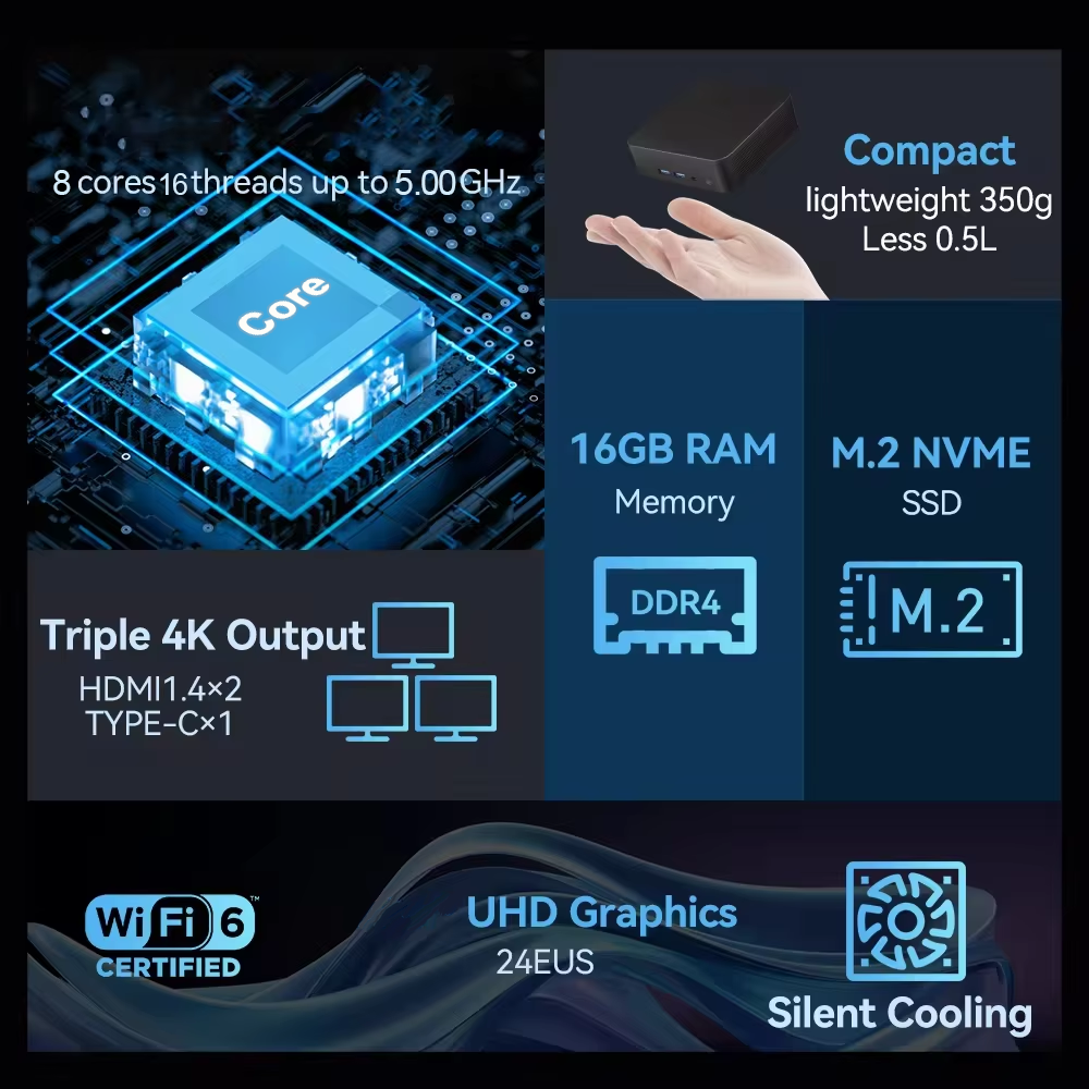 MINI PC Windows 11 Intel Core  - Esports Gaming Sleeve ulasan dan harga