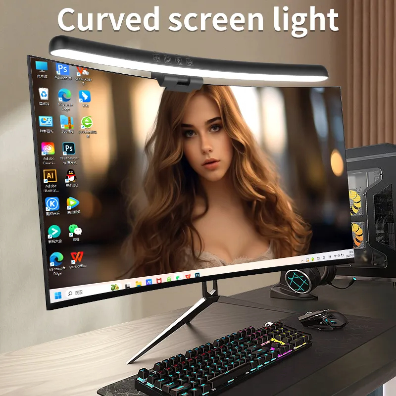 Curved LED Monitor Light Bar U - Gaming Monitor Curved ulasan dan harga