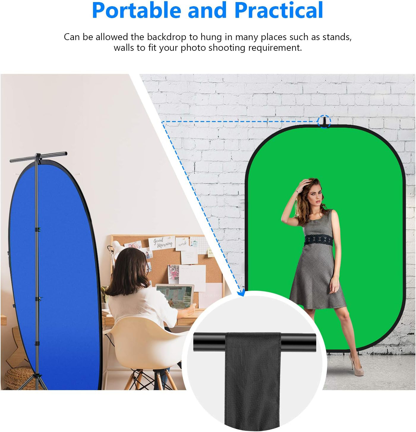 Photography Reflector Portable - Green Screen Collapsible ulasan dan harga