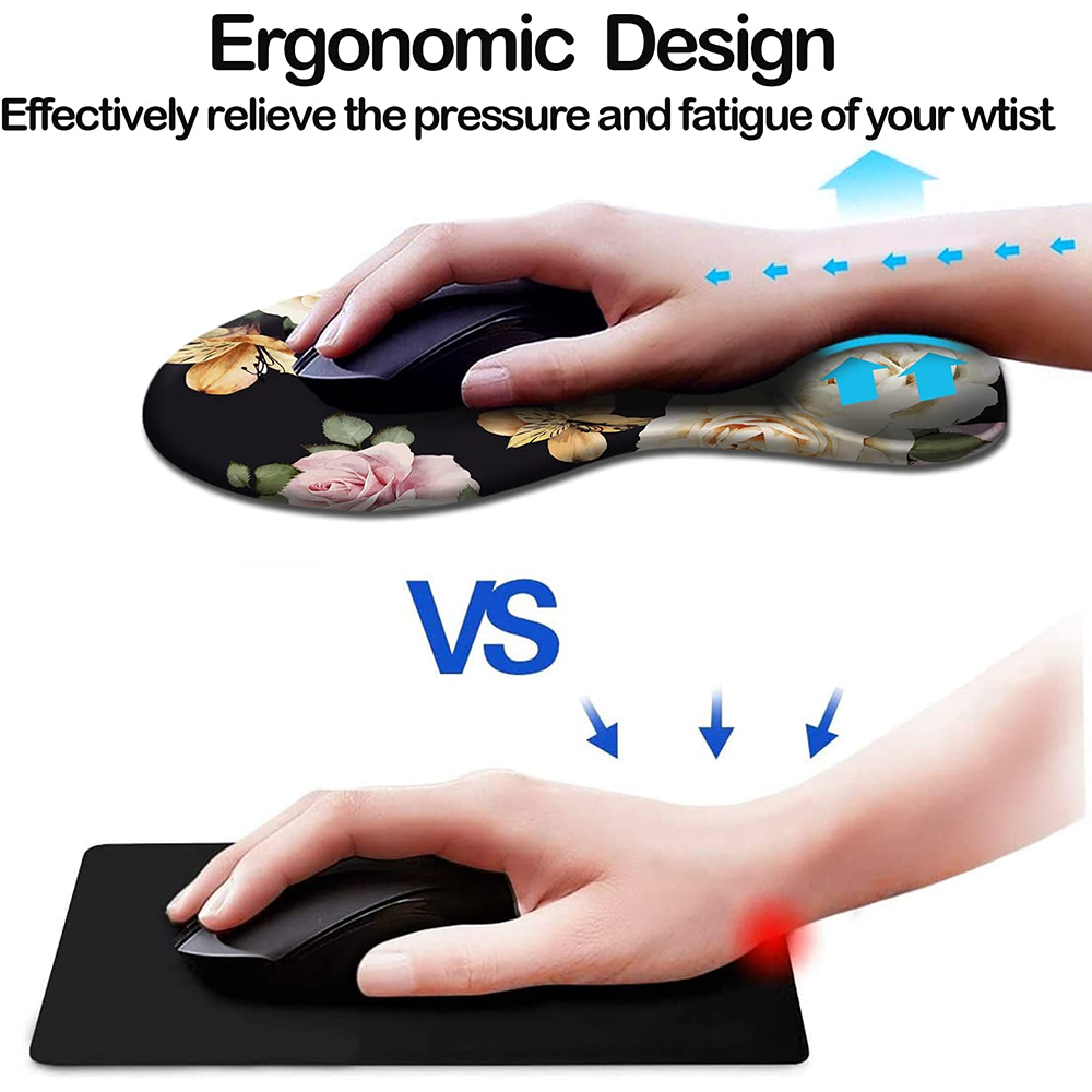 Flowers Ergonomic Mouse Pad Wi - Esports Gaming Table ulasan dan harga